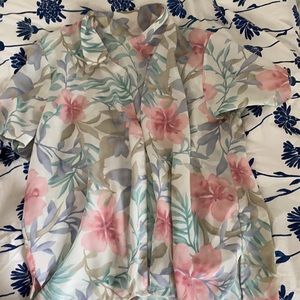 Floral Short sleeve Button Up